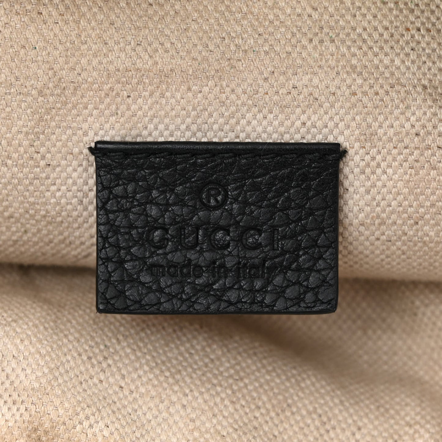 Grained Calfskin Logo Belt Bag Black