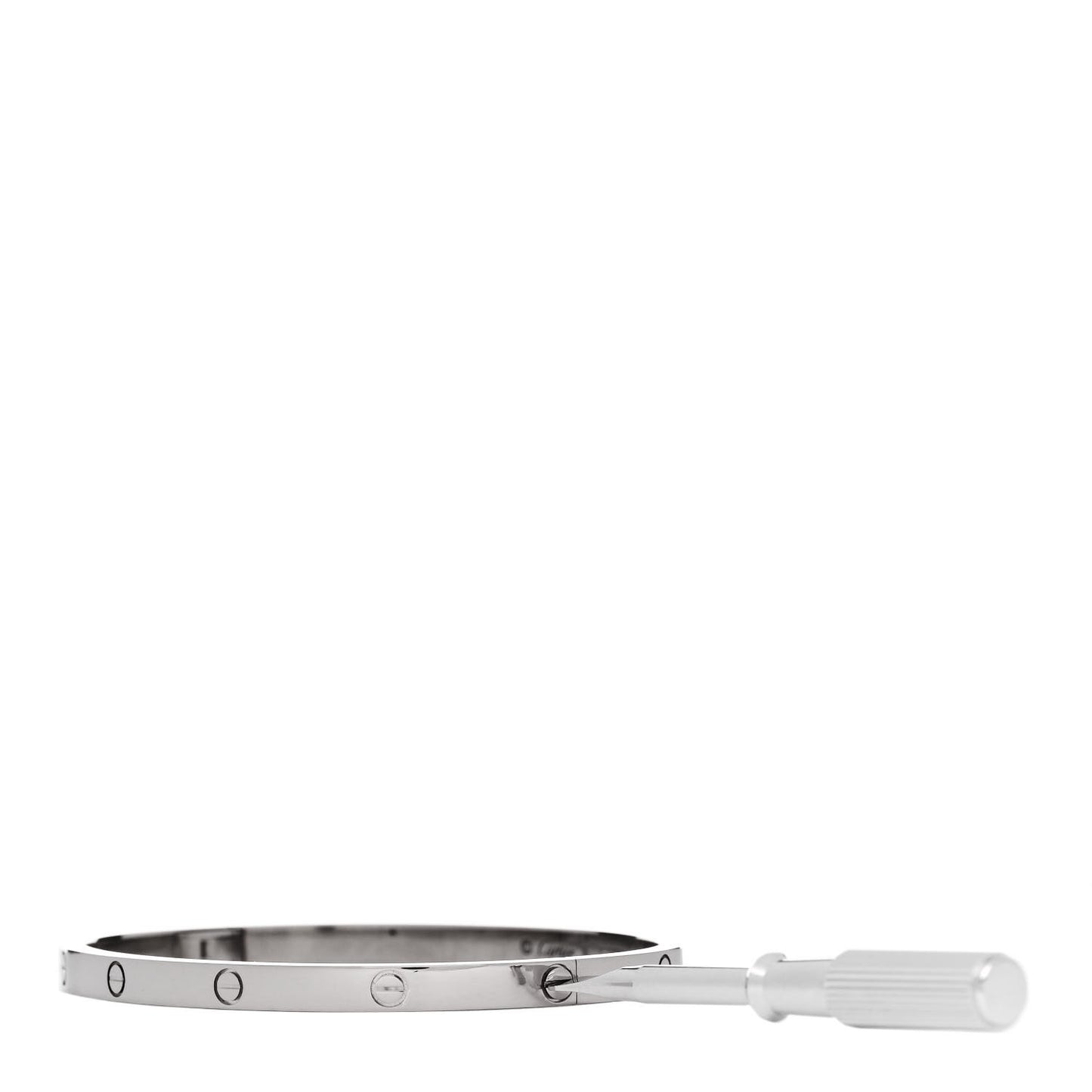18K White Gold Small LOVE Bracelet 16