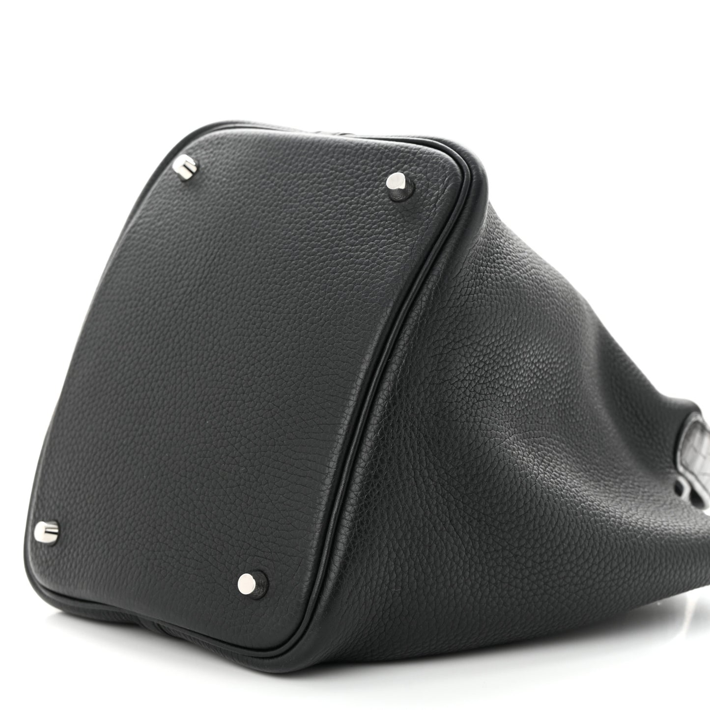 Taurillon Clemence Matte Alligator Picotin Lock Touch 22 MM Black