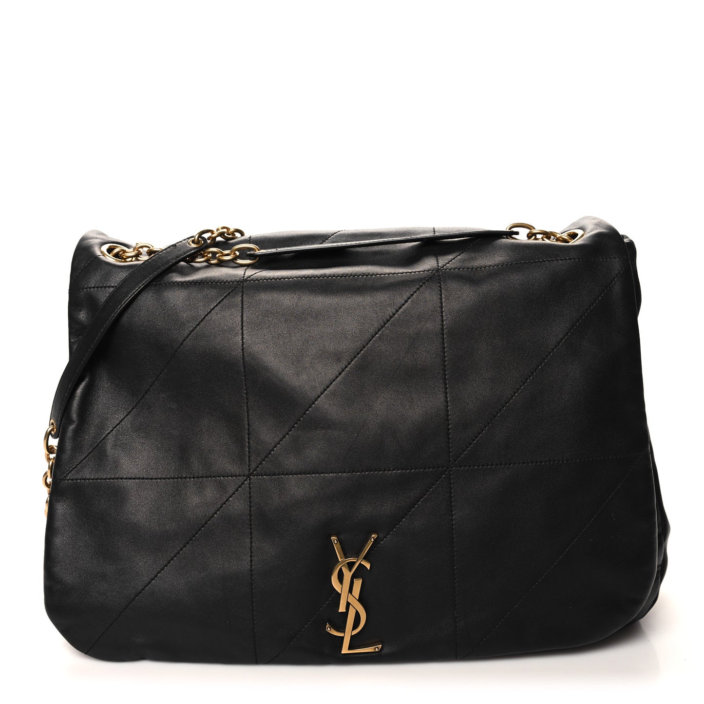 Lambskin Matelasse Monogram Large Jamie 4.3 Black