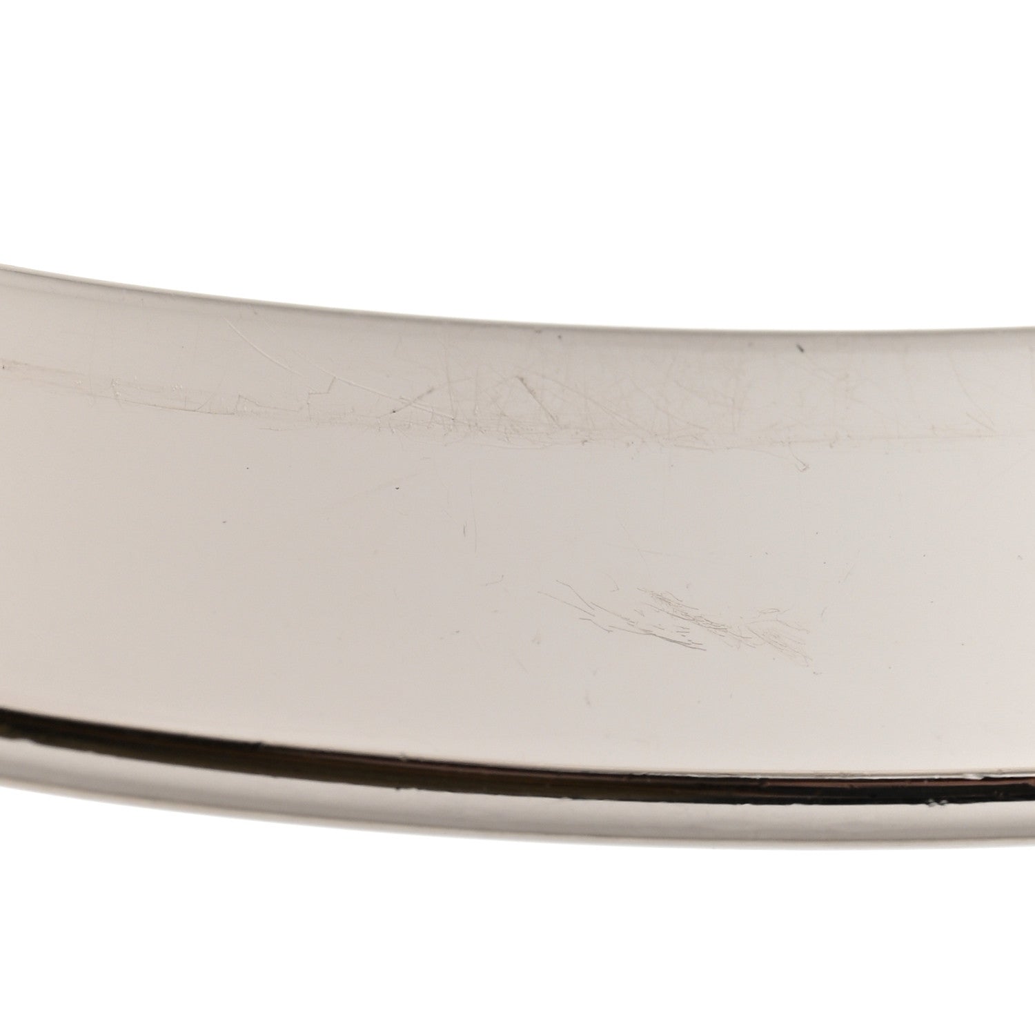 Louis Vuitton Brass Palladium Plated Nanogram Cuff M Silver 7 of 8