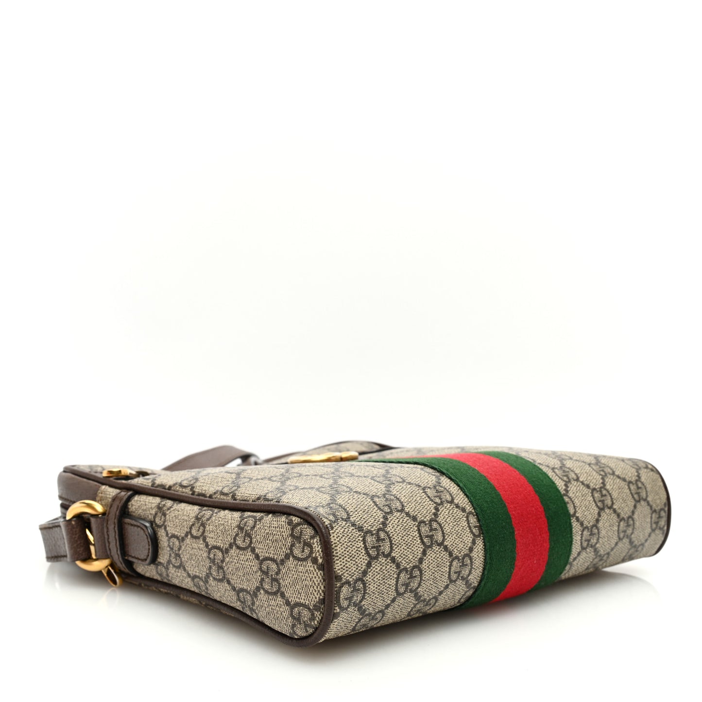 GG Supreme Monogram Web Small Ophidia Messenger Bag Brown