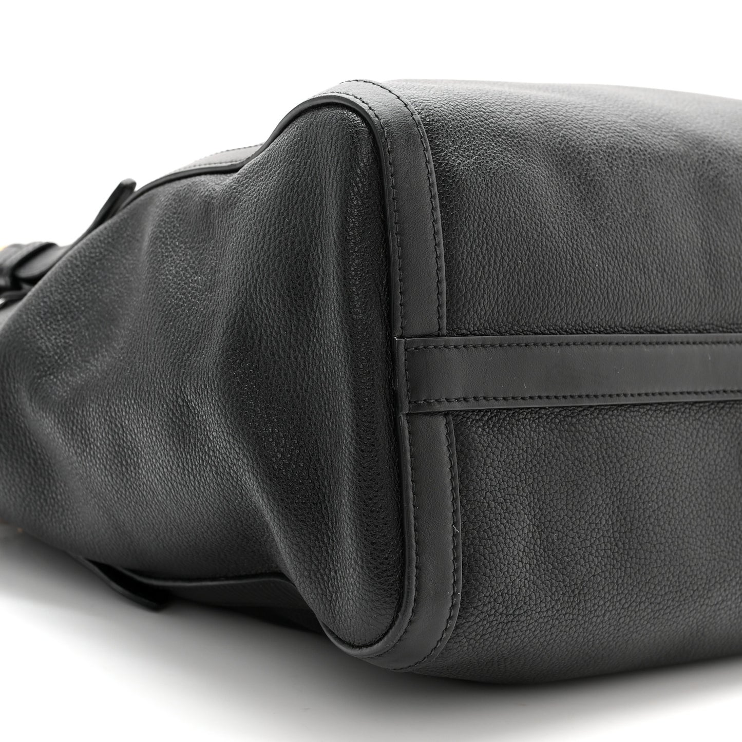 Vitello Daino Shopping Tote Black