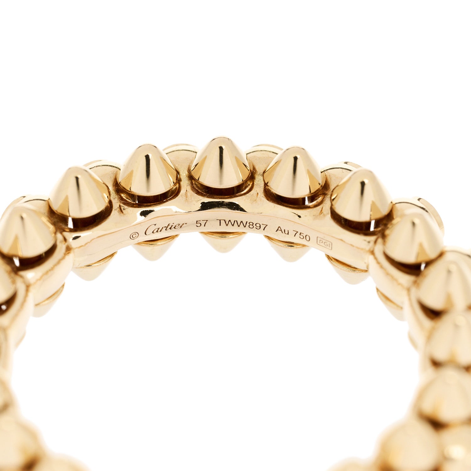 Cartier 18K Pink Gold Diamond MM Clash De Cartier Ring 57 8 4 of 5