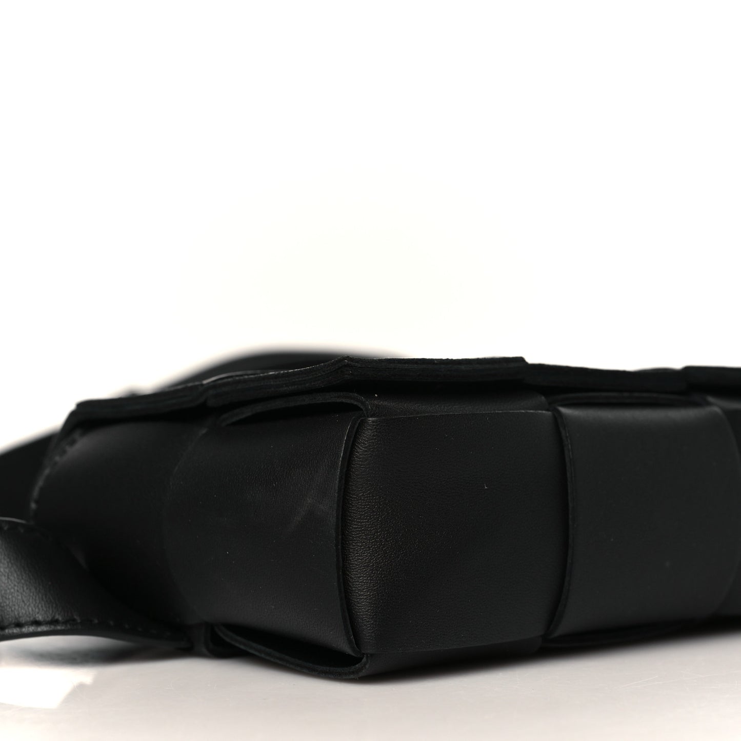 Nappa Maxi Intreccio The Belt Cassette Bag Black