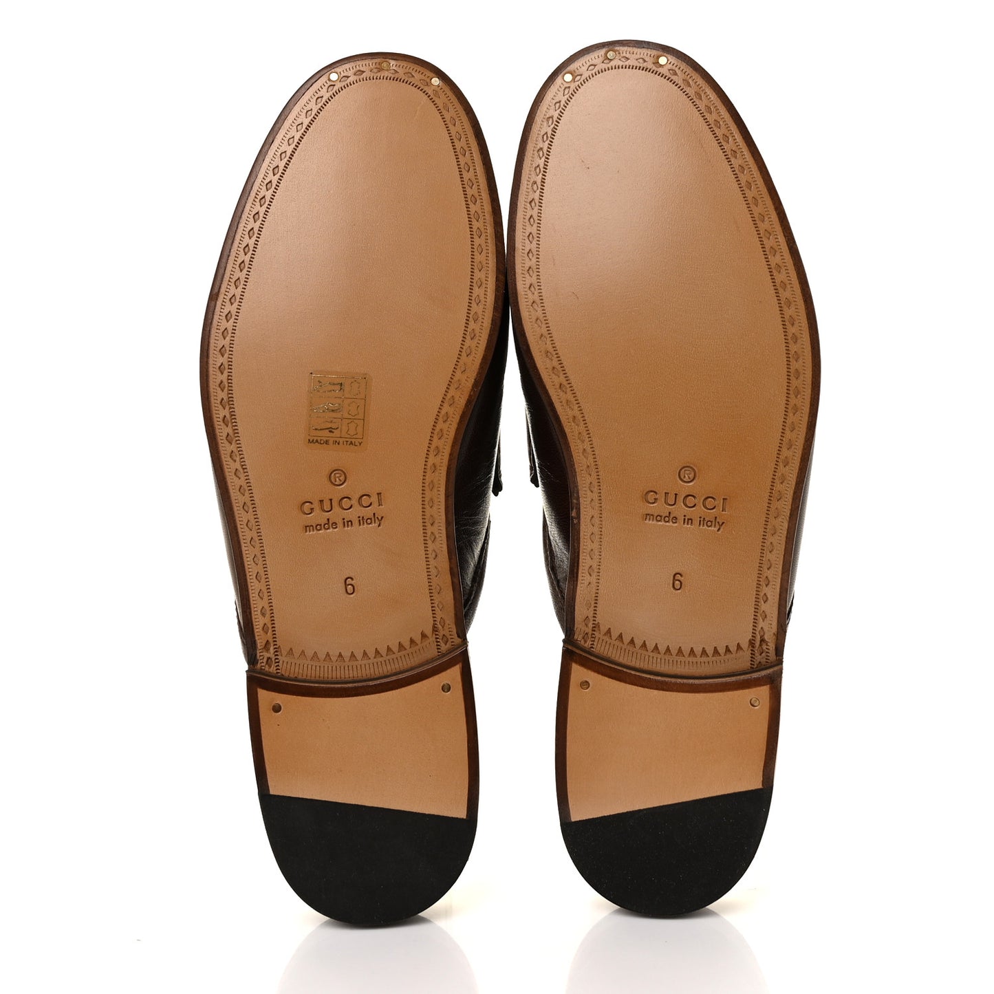 Goatskin Mens Horsebit Slippers 6 Brown