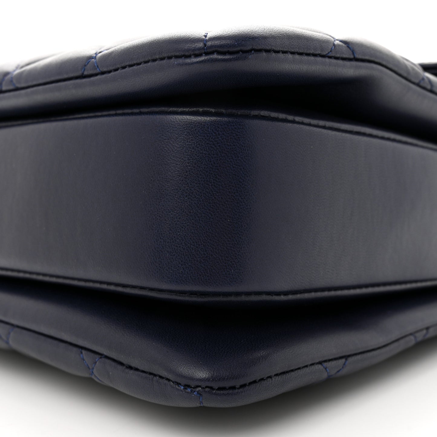 Lambskin Quilted Large Trendy CC Flap Dual Handle Bag Navy Blue