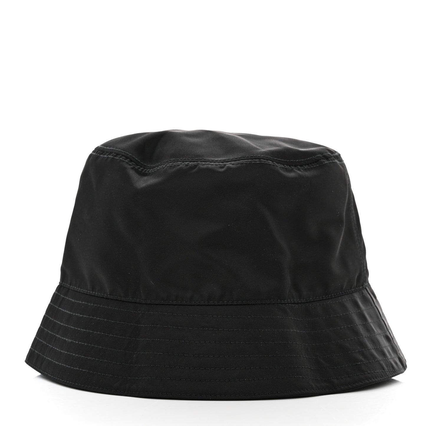 Re-Nylon Rubber Logo Mens Bucket Hat L Black