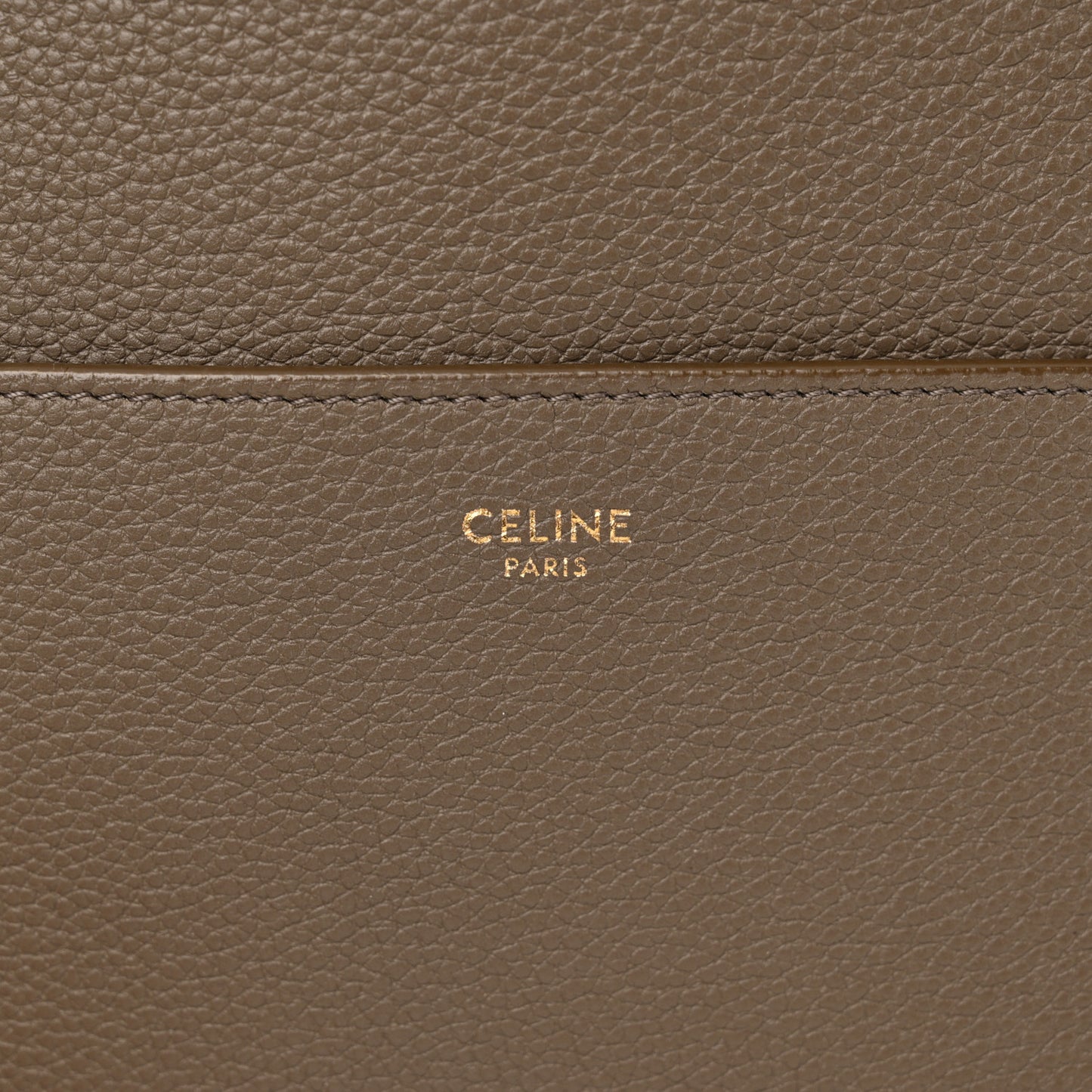 Soft Grained Calfskin Sangle Bucket Bag Taupe