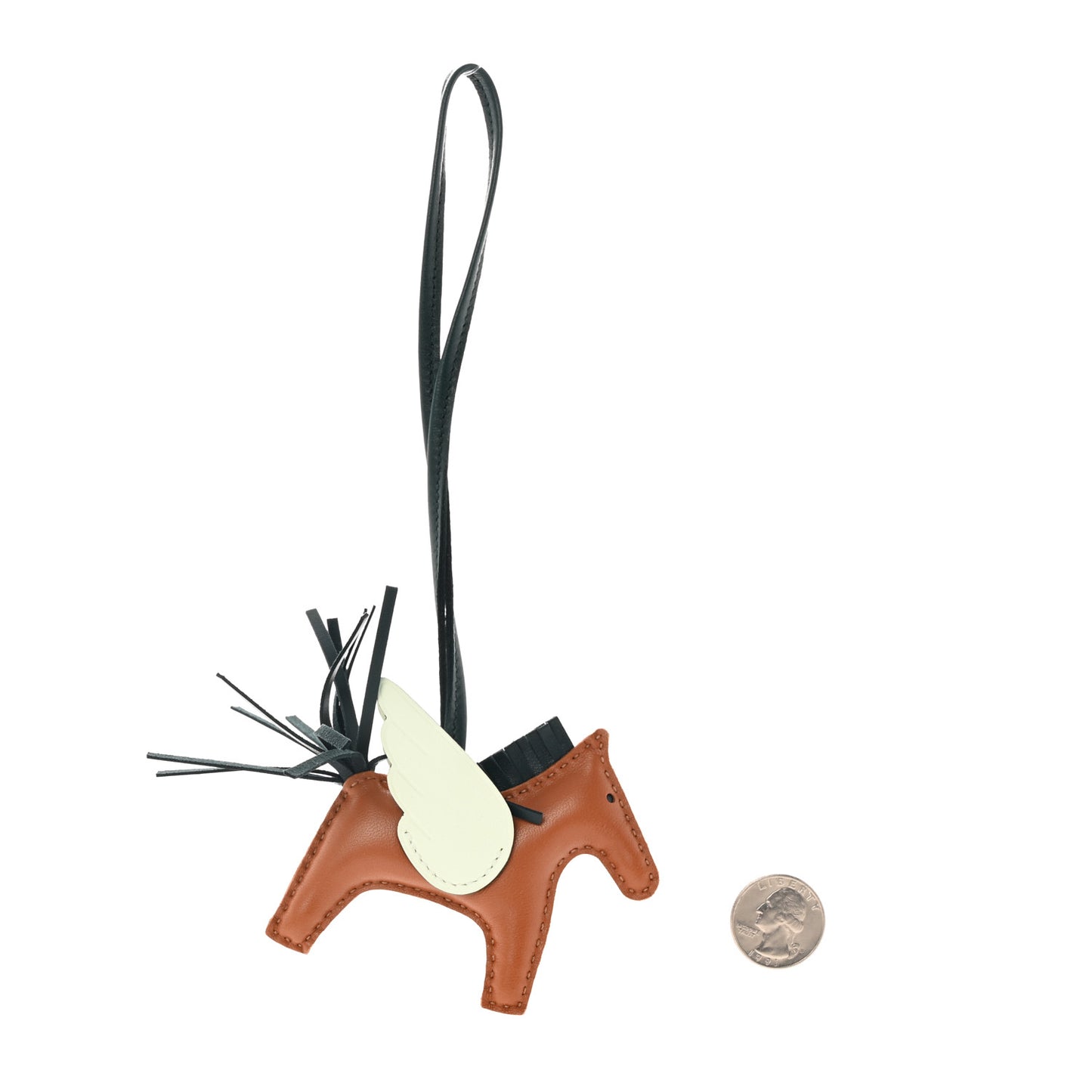 Milo Lambskin Grigri Rodeo Pegase Horse Bag Charm PM Gold Vert Cypress Vert Fizz