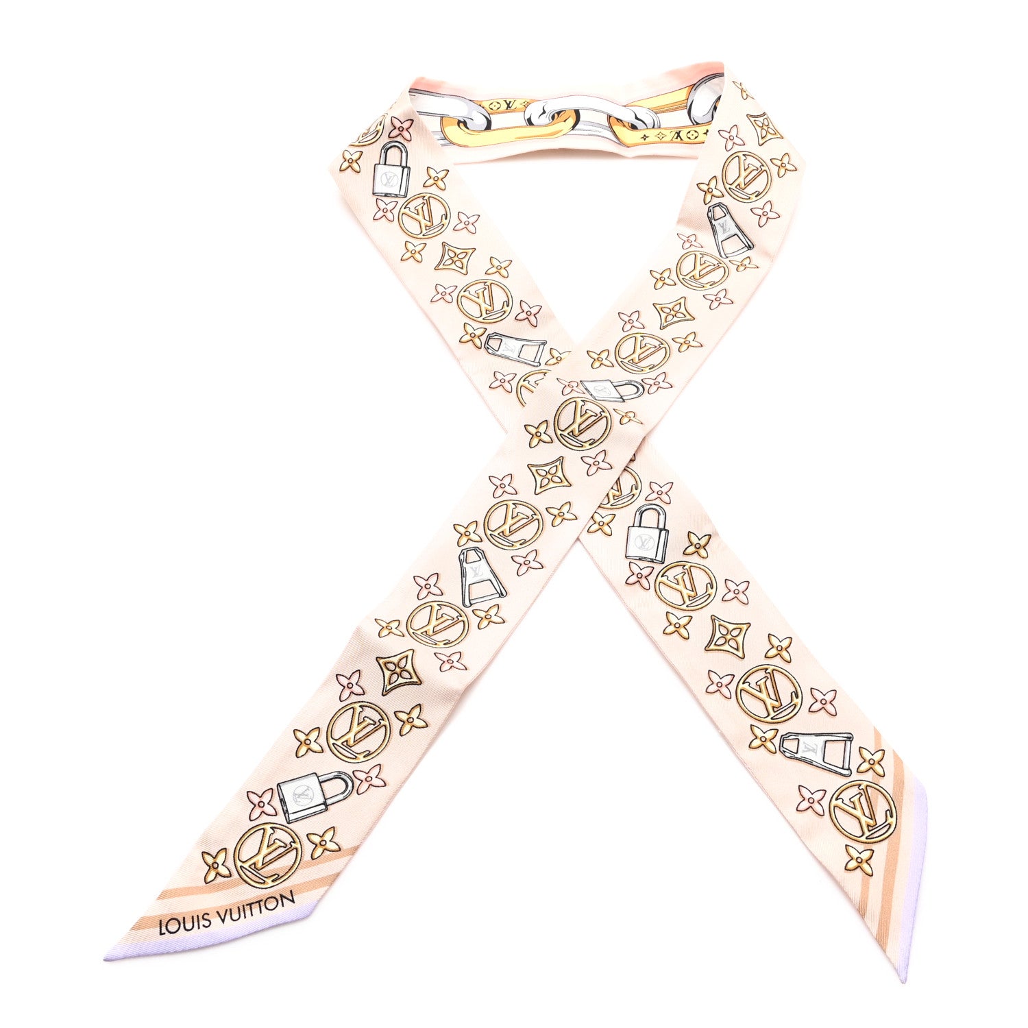 Louis Vuitton Silk Bejeweled BB Bandeau Beige 1 of 3