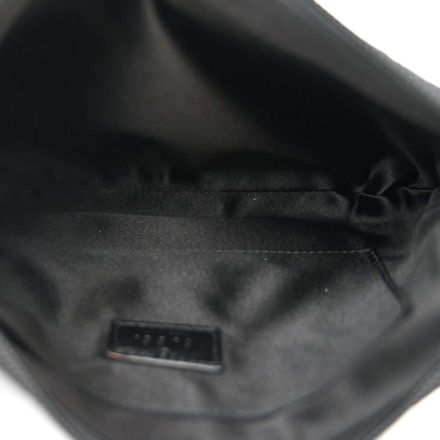 Jacquard Black Denim GG Monogram Horsebit Slim Small Shoulder Bag Black Grey