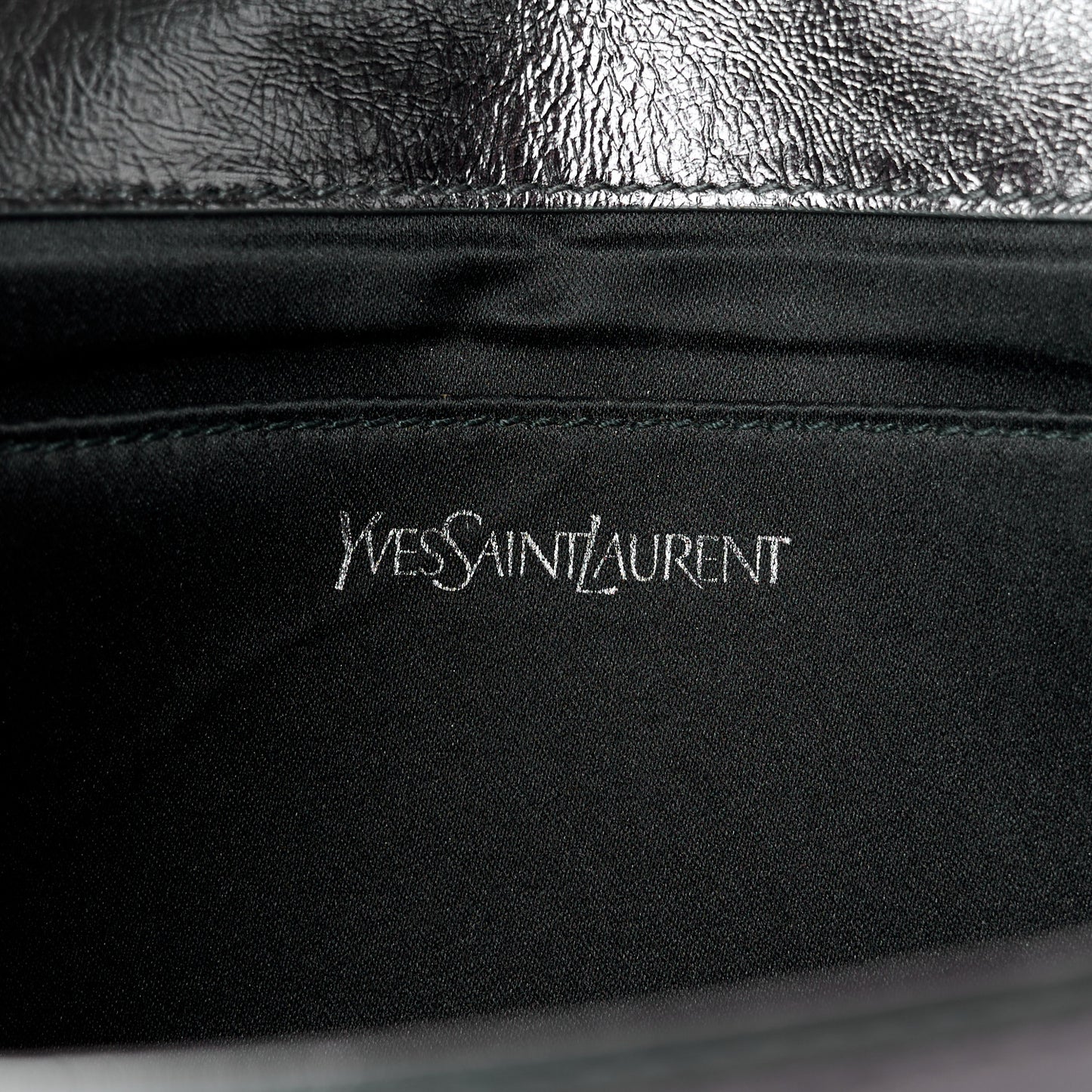 Metallic Calfskin Monogram Large Belle De Jour Clutch Dark Silver