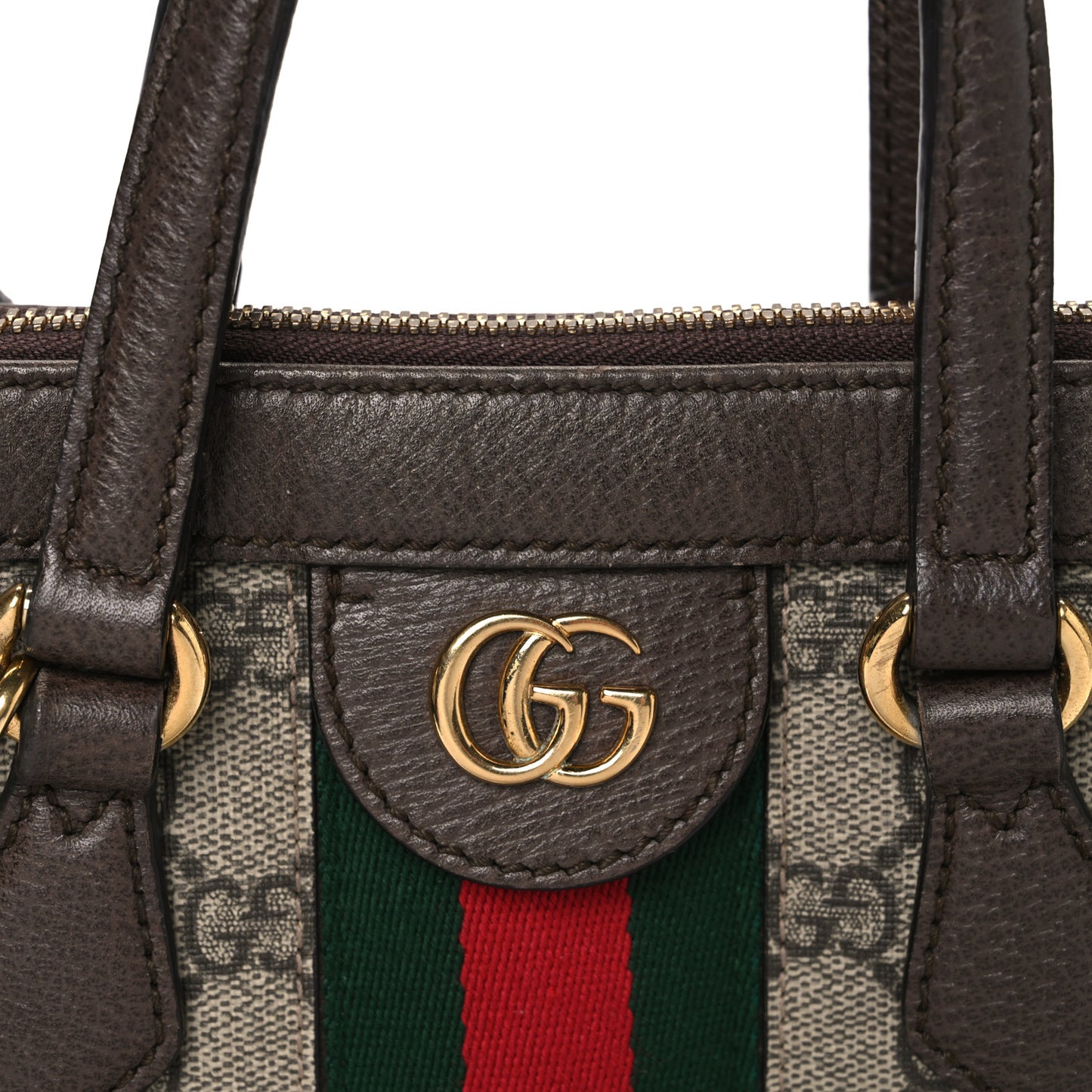 GG Supreme Monogram Small Ophidia Tote Bag Brown