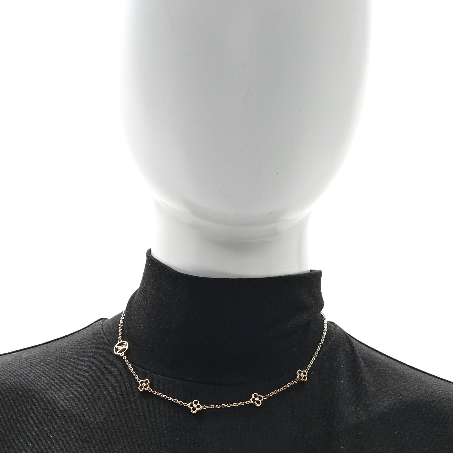 Metal Flowerful Choker Necklace Gold