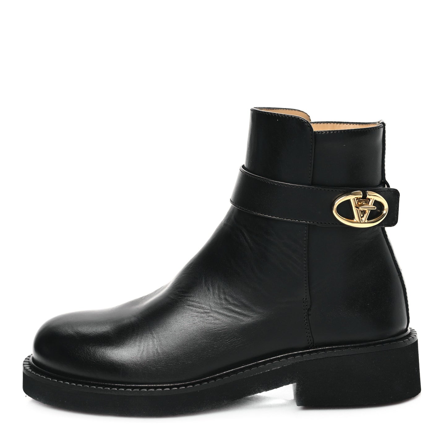 Calfskin VLogo Locker 40mm Ankle Boots 36 Black