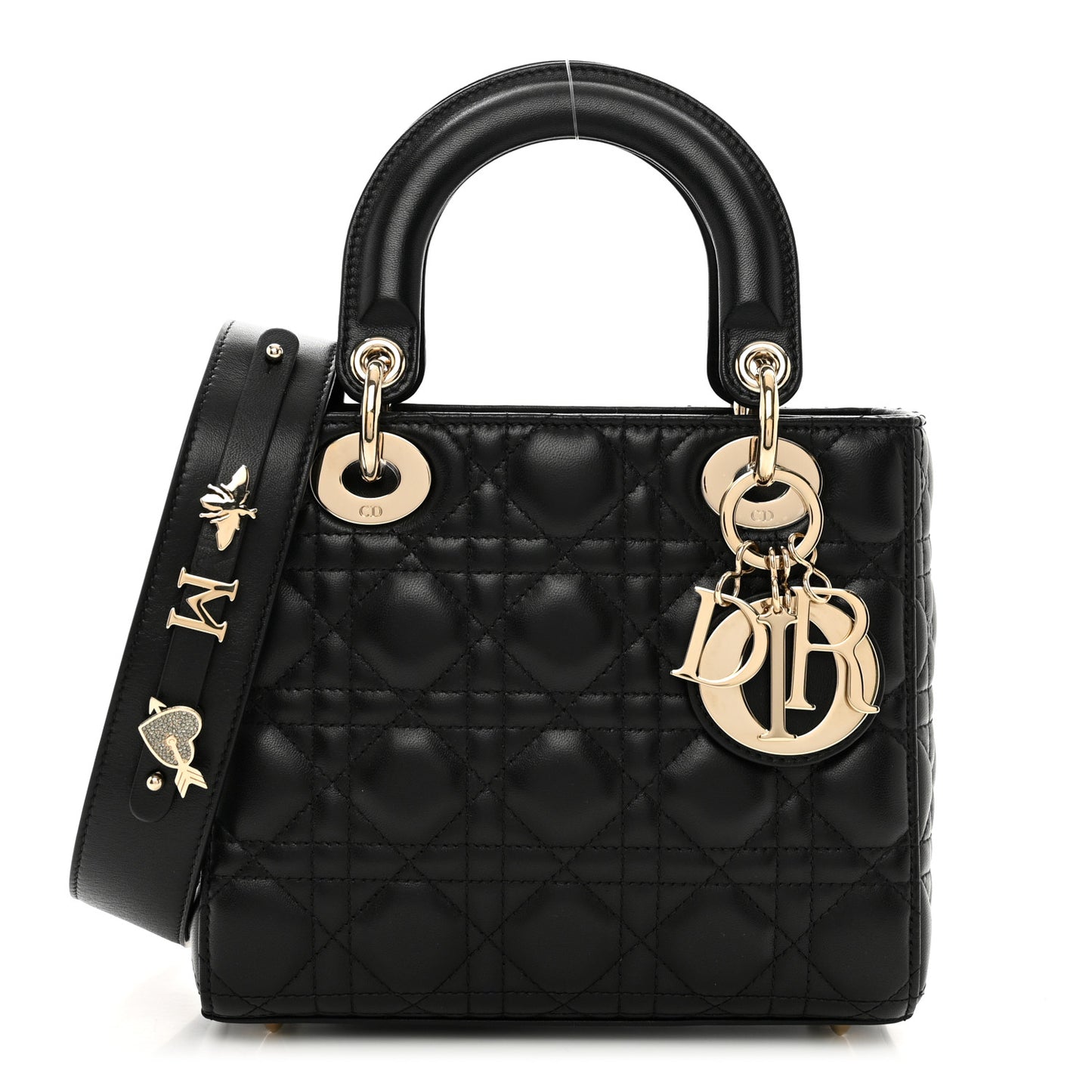 Lambskin Cannage Small My ABCDior Lady Dior Black