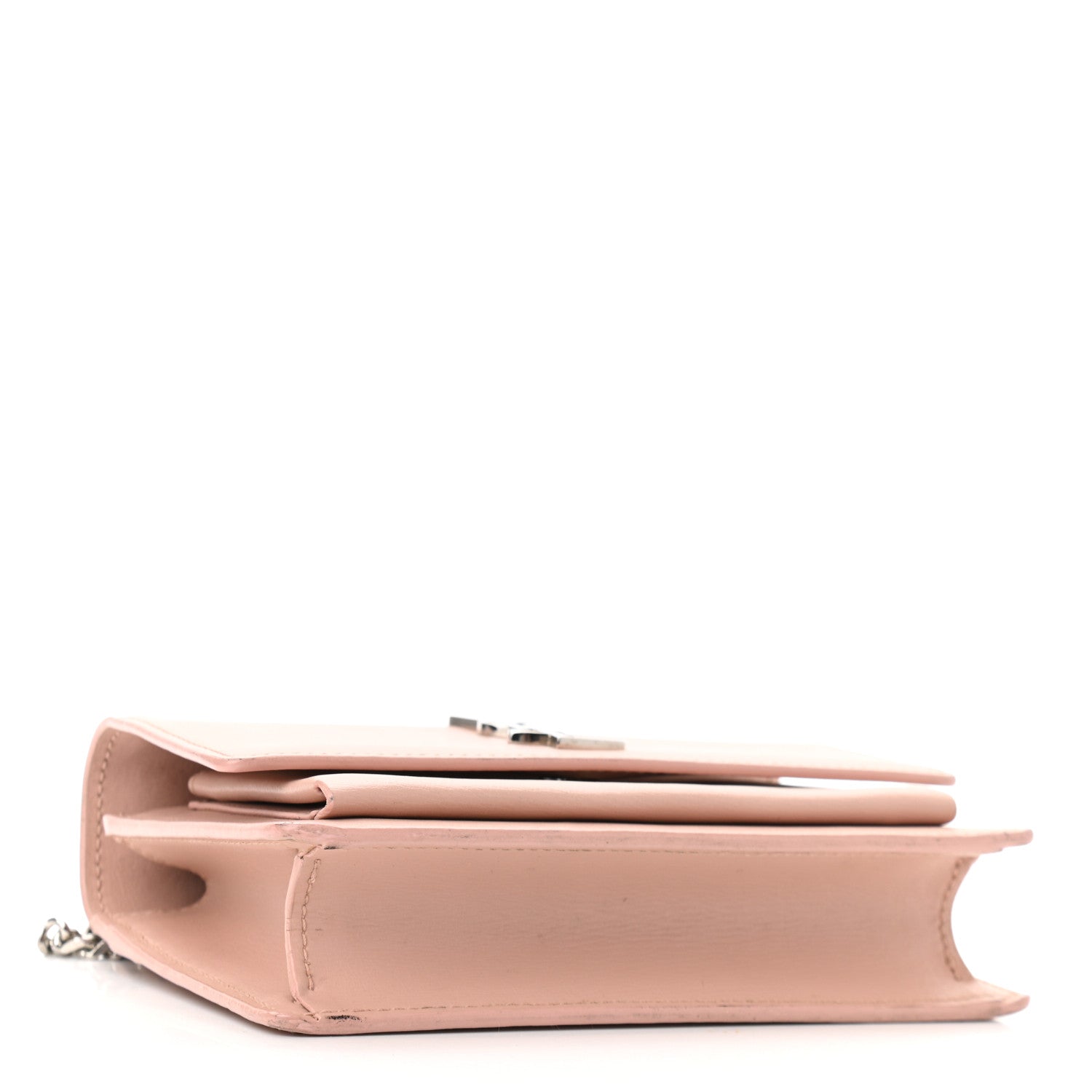 Saint Laurent Calfskin Monogram Sunset Chain Wallet Light Pink 4 of 13