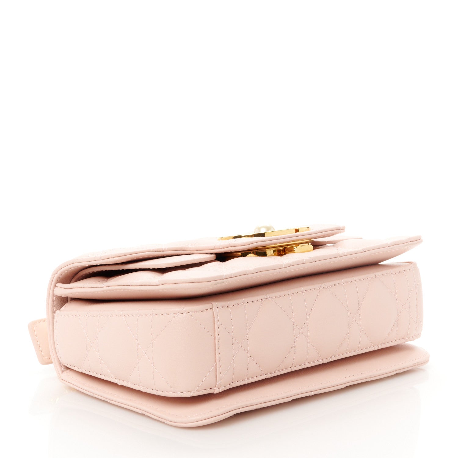 Christian Dior Lambskin Cannage Mini Jolie Top Handle Bag Powder Pink 4 of 10