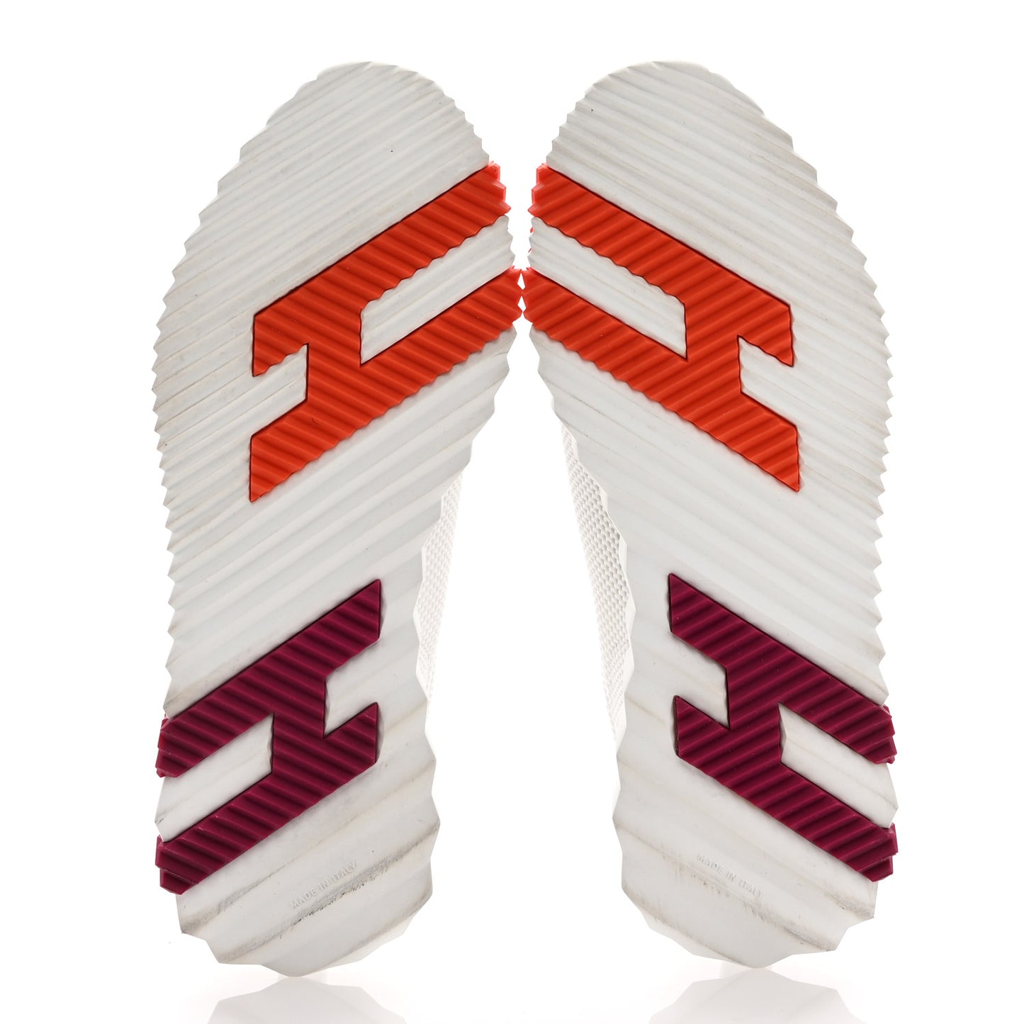 Air Mesh Suede Goatskin Bouncing Sneakers 38 White Orange Pink