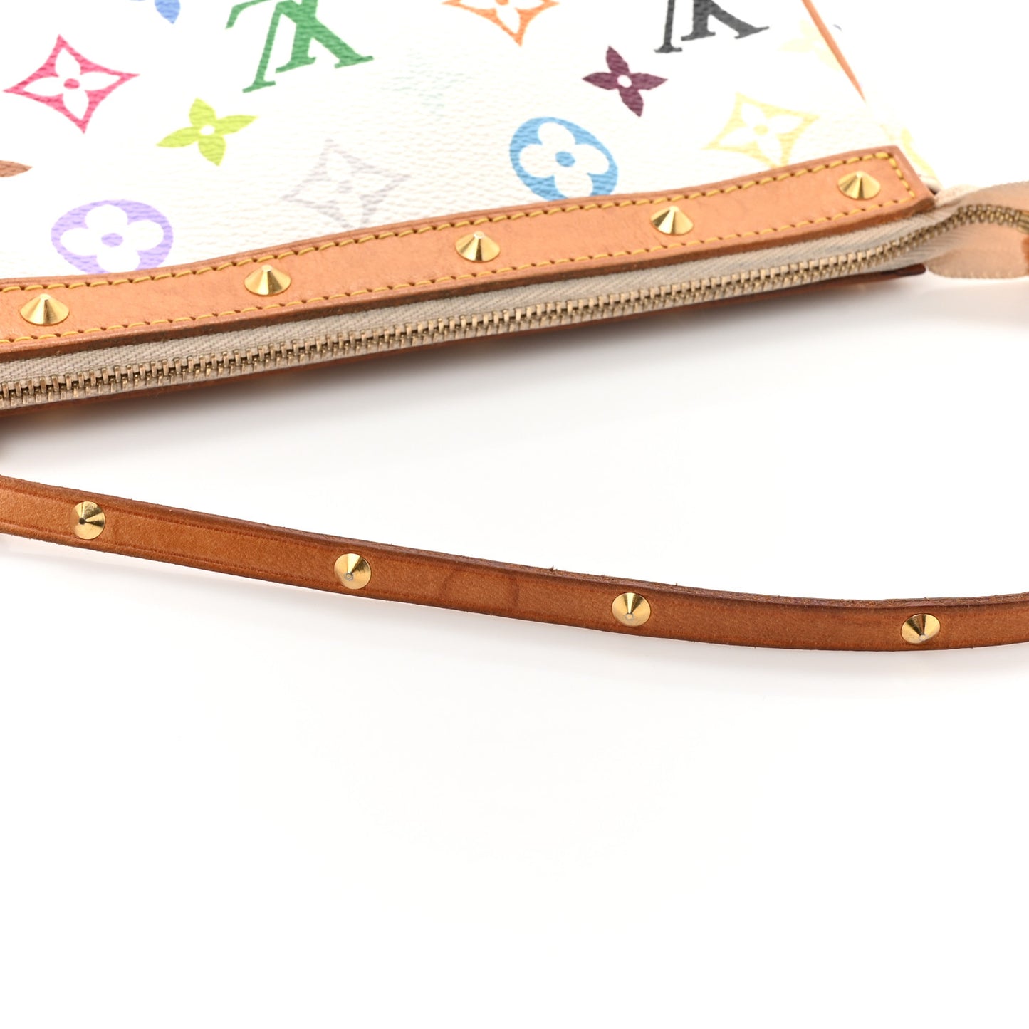 Monogram Multicolor Pochette Accessories White