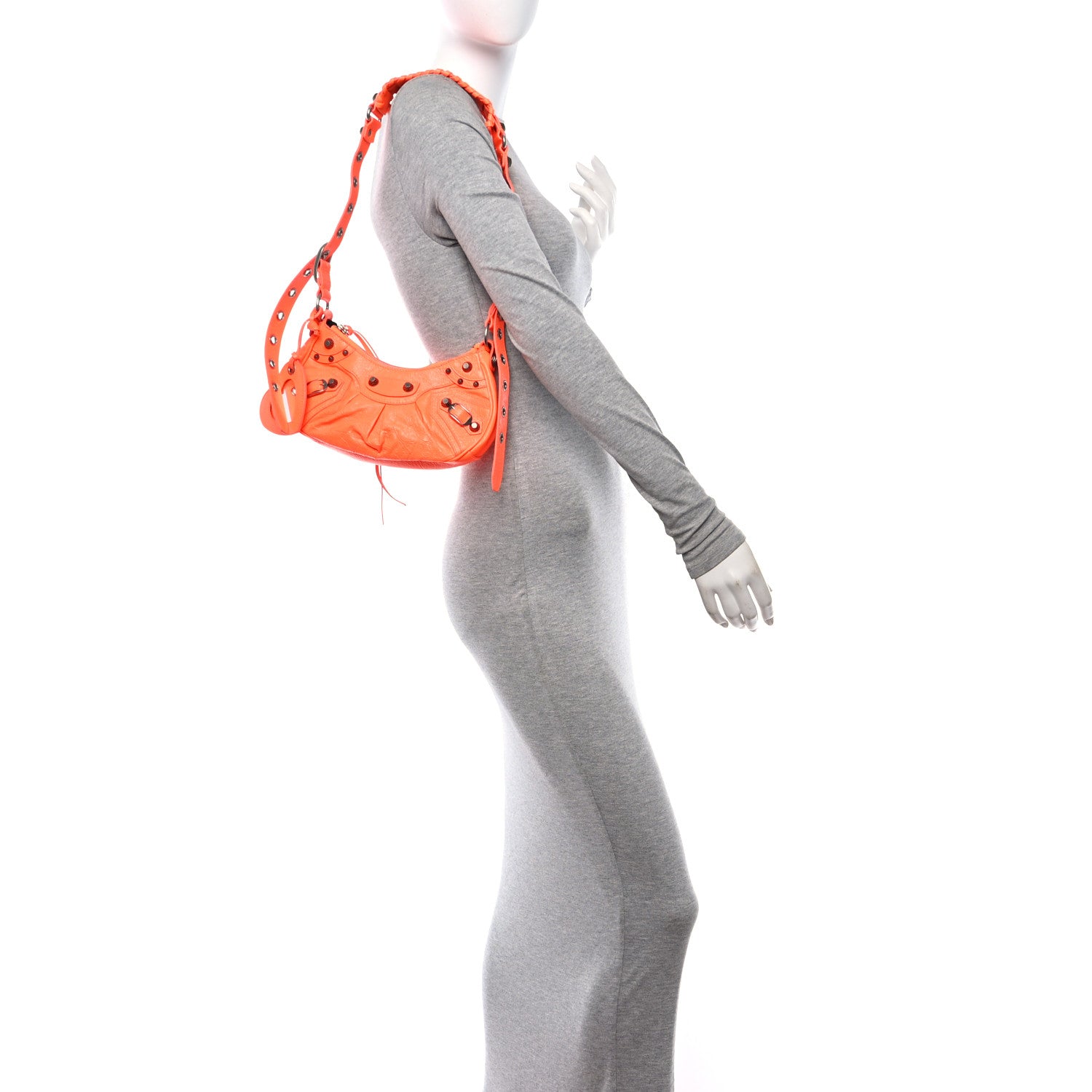 Balenciaga Agneau Arena Le Cagole Shoulder Bag XS Orange 2 of 16