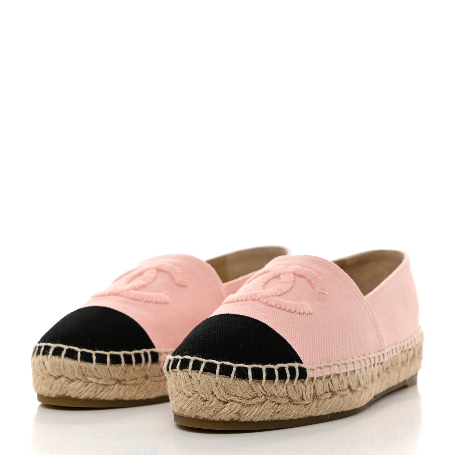Denim Toile CC Espadrilles 36 Pink Black