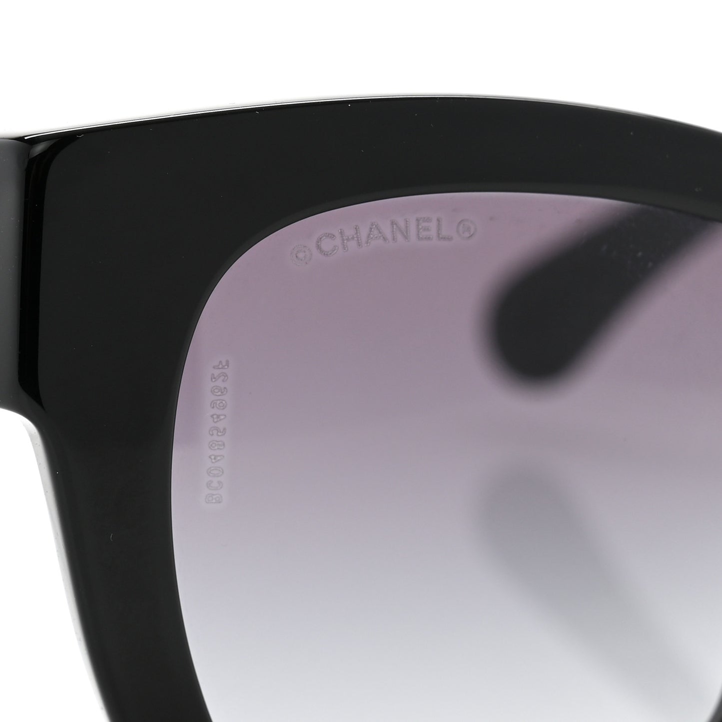 Acetate Square CC Heart Sunglasses 5478-A Black