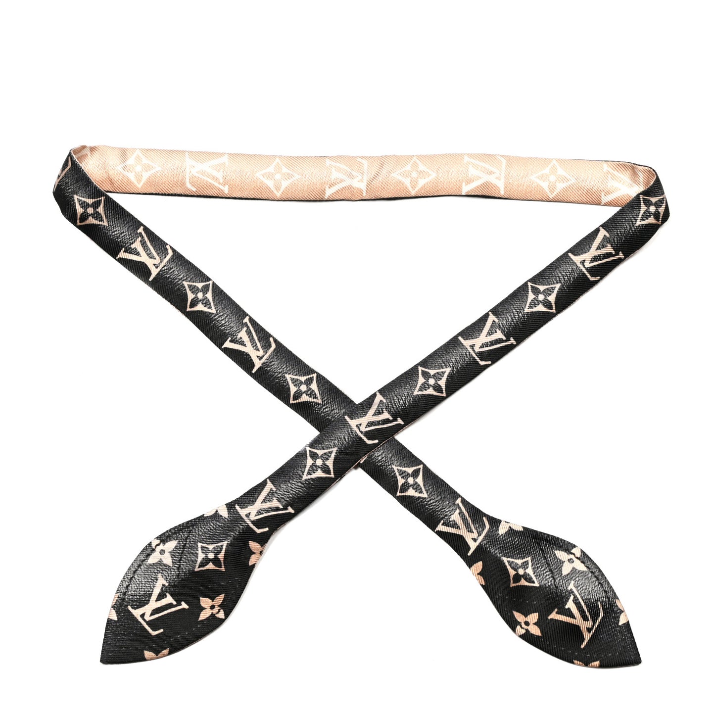 Silk Monogram Vuittamins Bandeau 3D Black