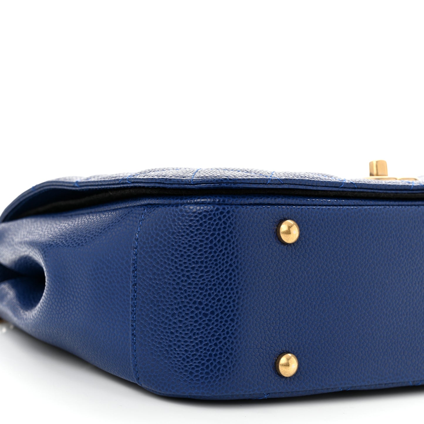 Caviar Large Carry Around Flap Bag Blue
