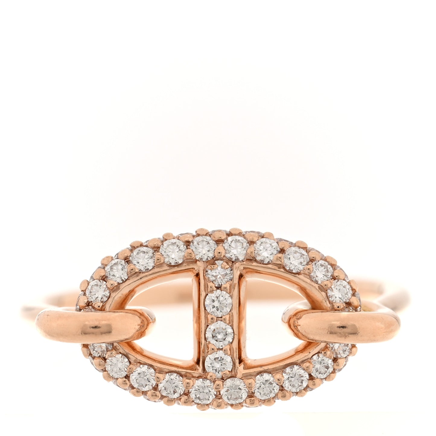 18K Rose Gold Diamond Farandole Ring 53 6.25