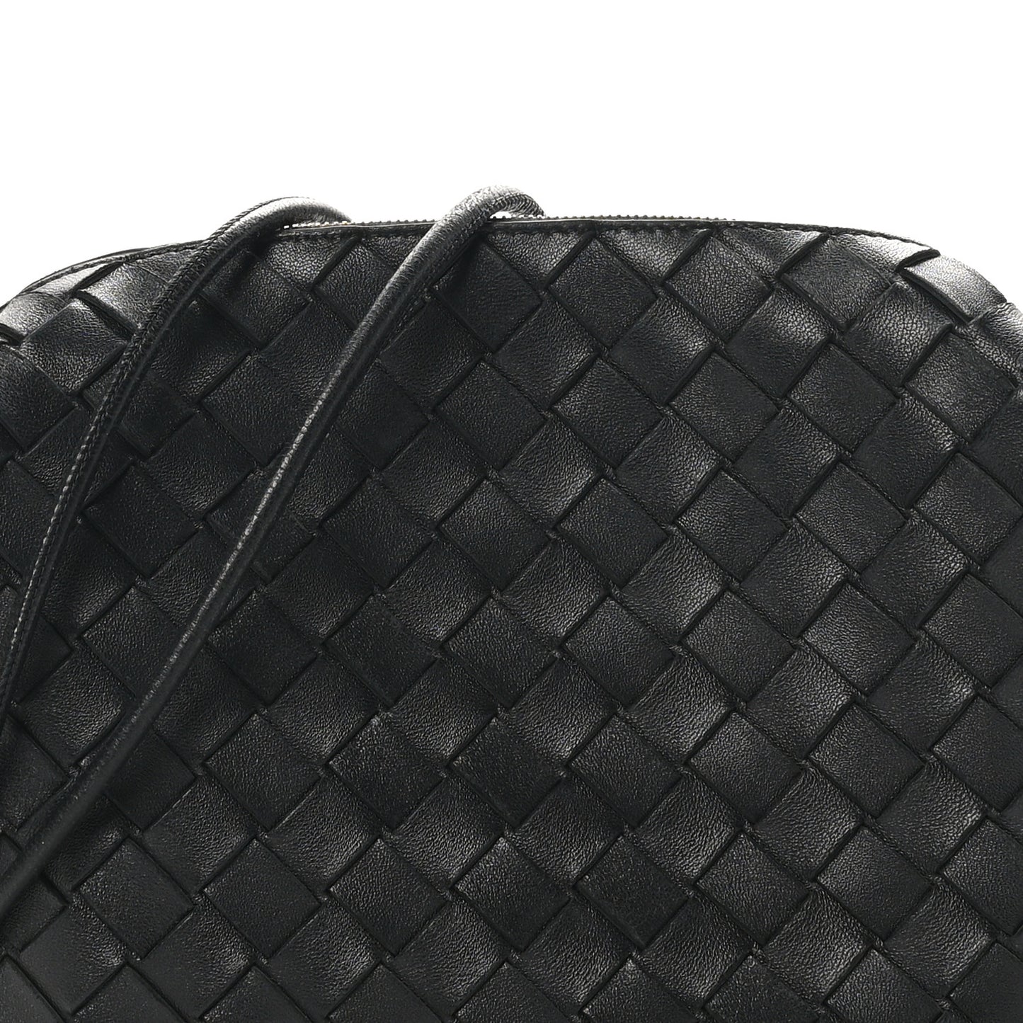 Nappa Intrecciato Small Loop Camera Bag Black