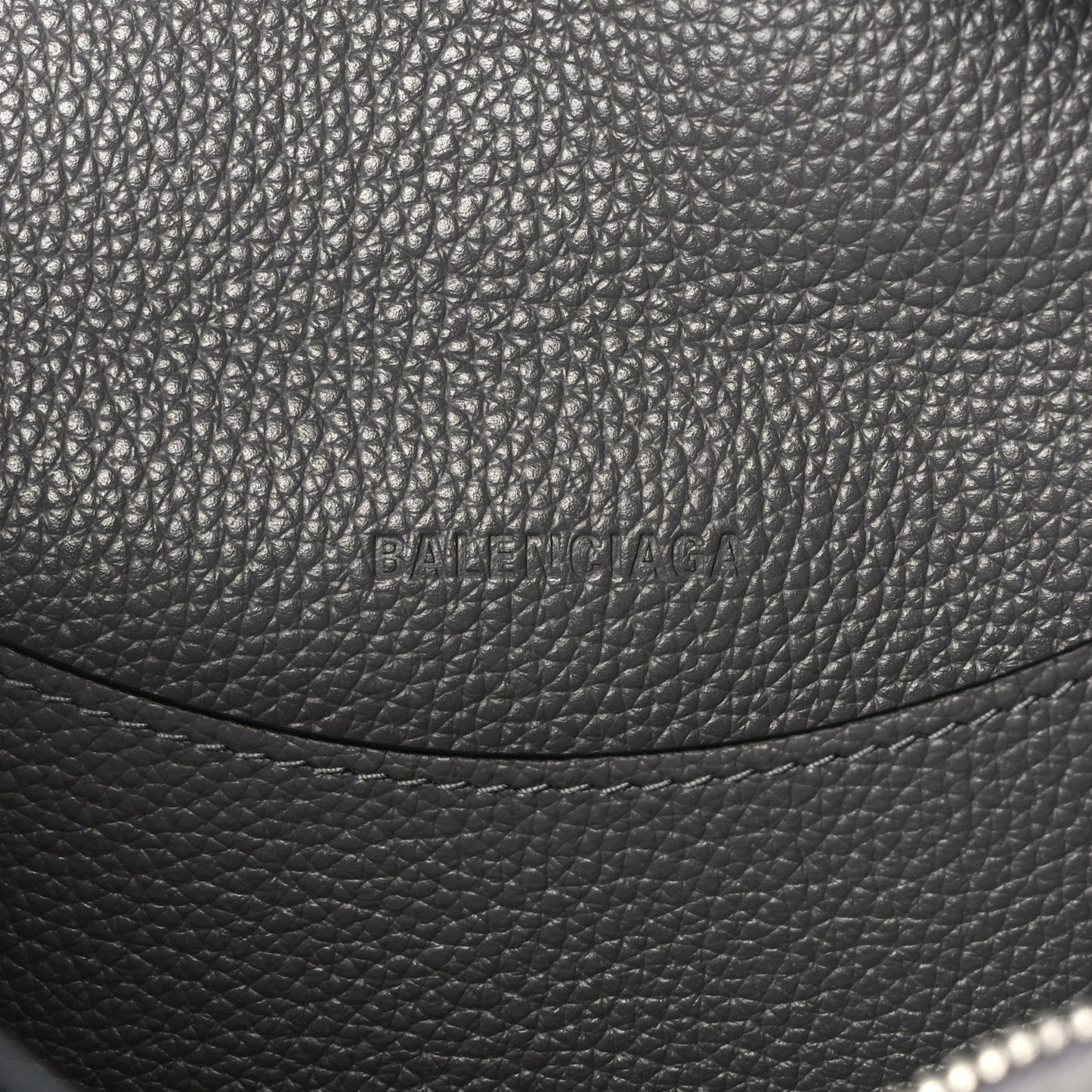Grained Calfskin Neo Classic Silver Hardware S City Dark Grey