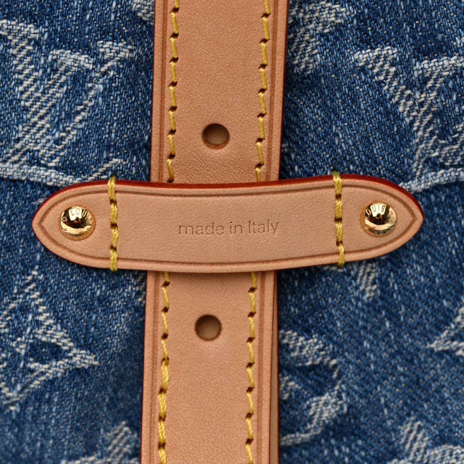 Louis Vuitton Monogram Denim CarryAll MM Blue 9 of 12