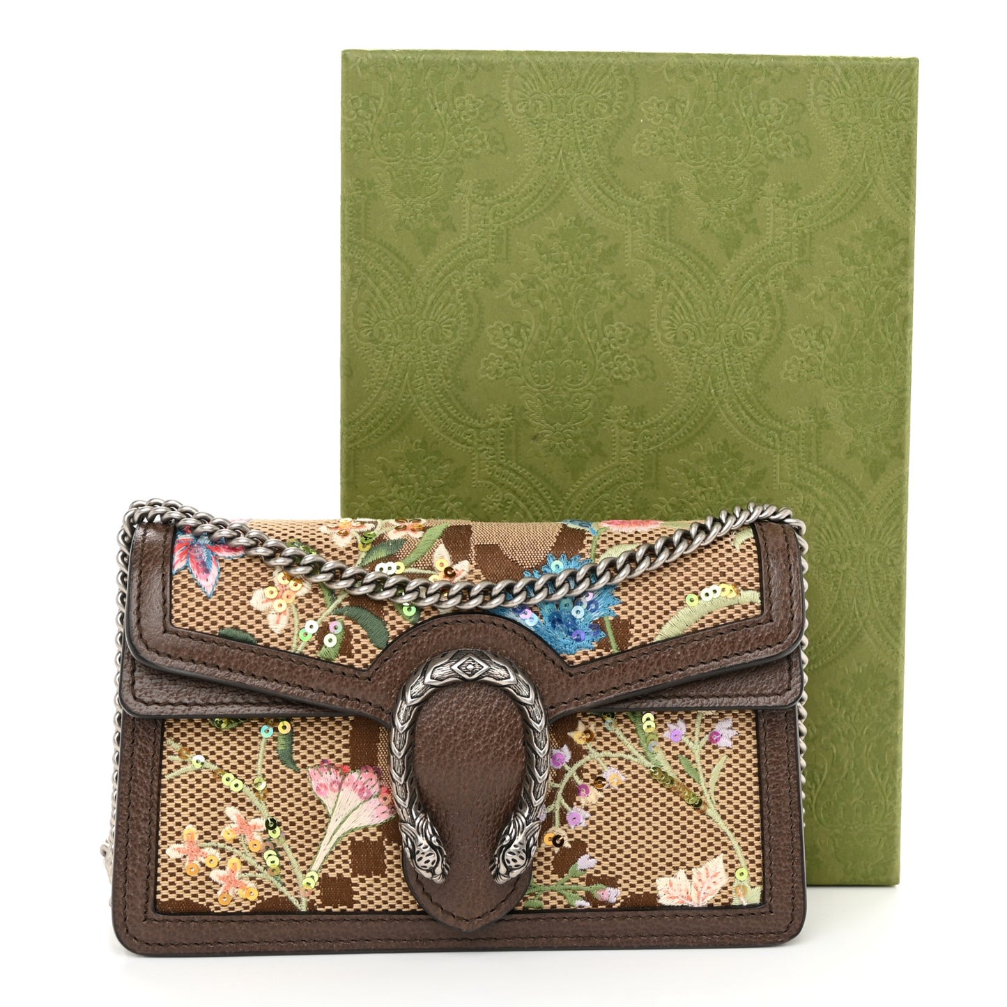 Monogram Jumbo GG Textured Dollar Calfskin Embroidered Super Mini Dionysus Shoulder Bag Camel Ebony New Acero Multicolor