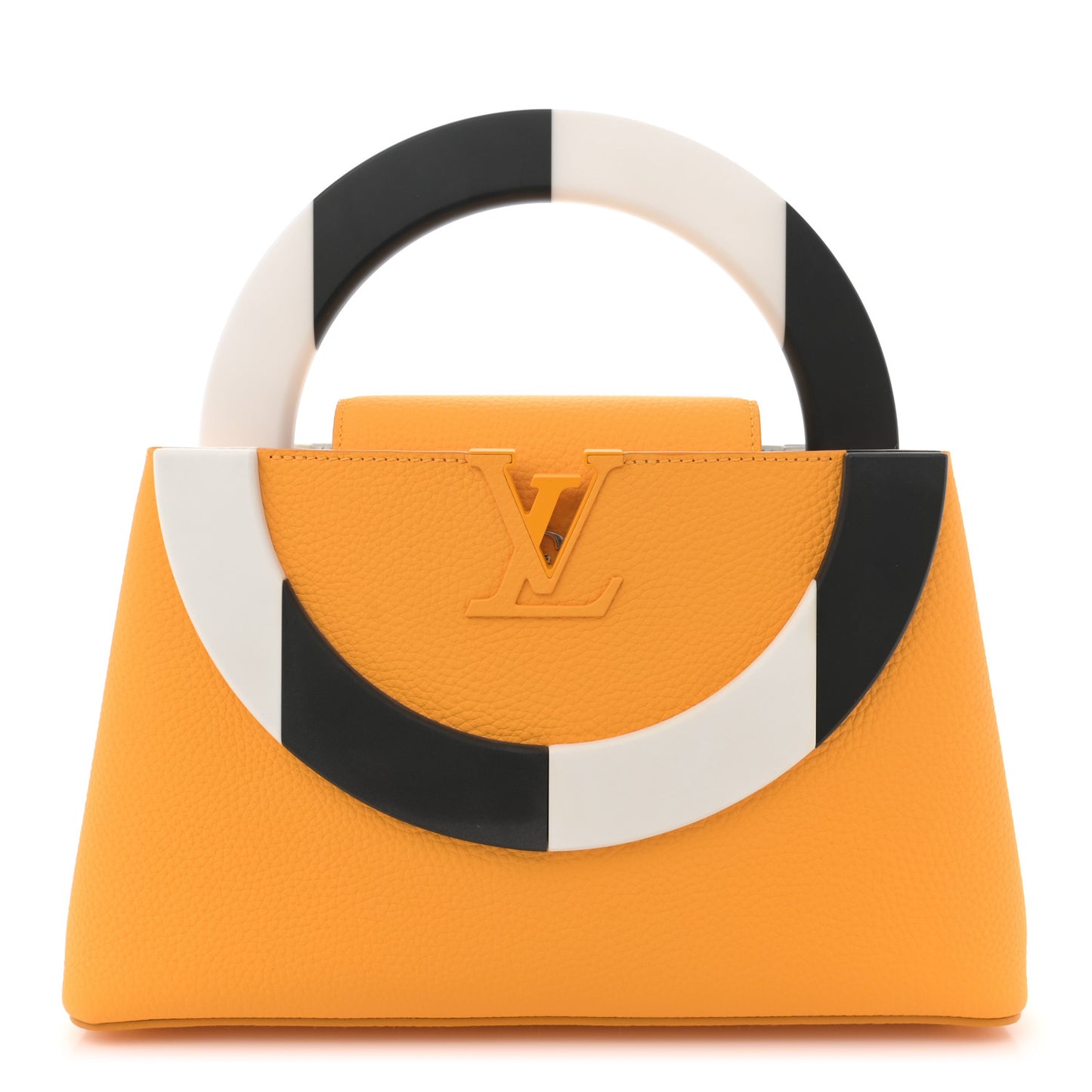 Taurillon Bolsa Capucines MM Orange White