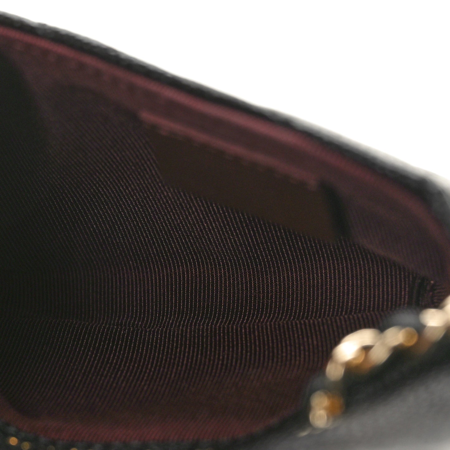 Caviar Quilted Mini Chain Belt Bag Black