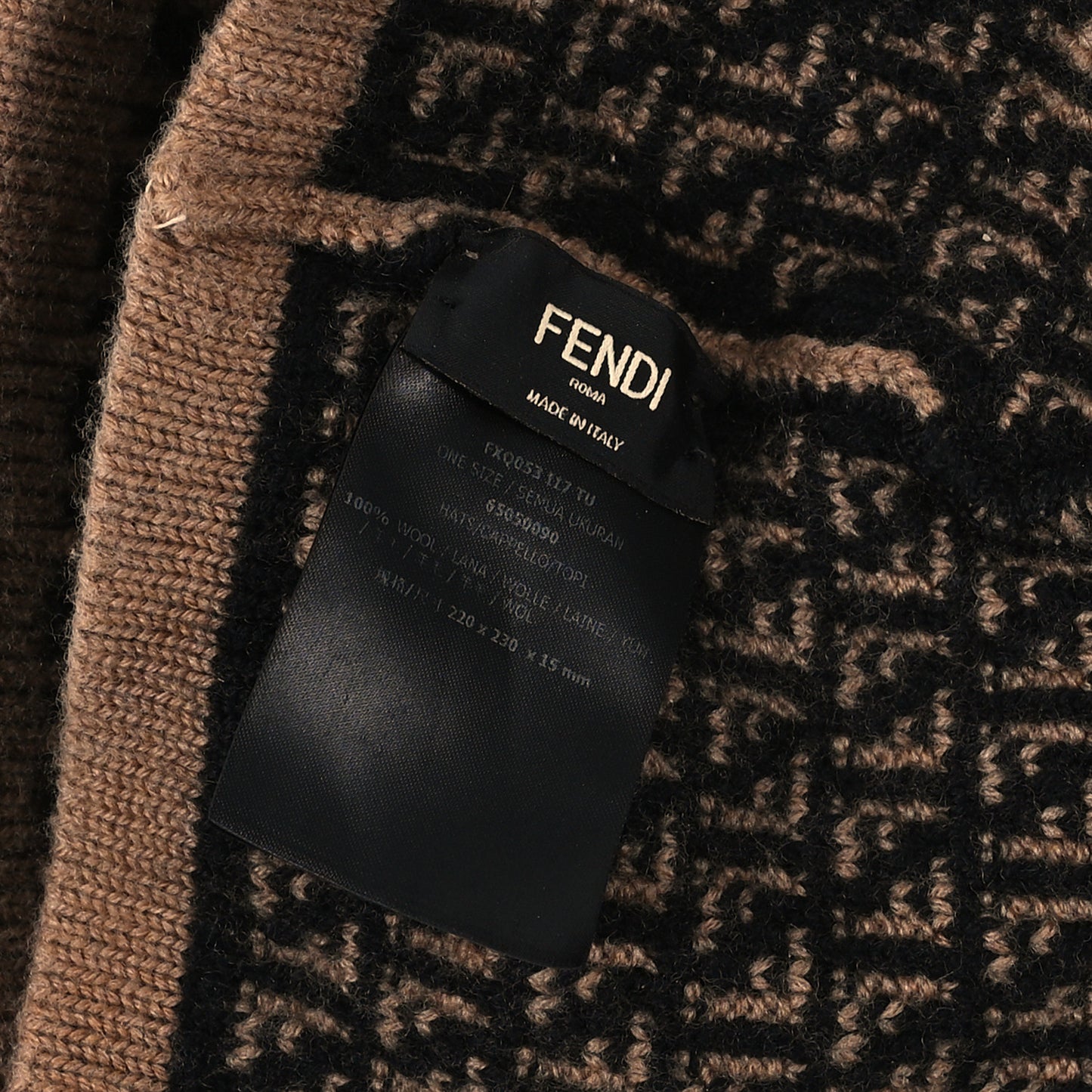 Wool Beanie Tobacco Black