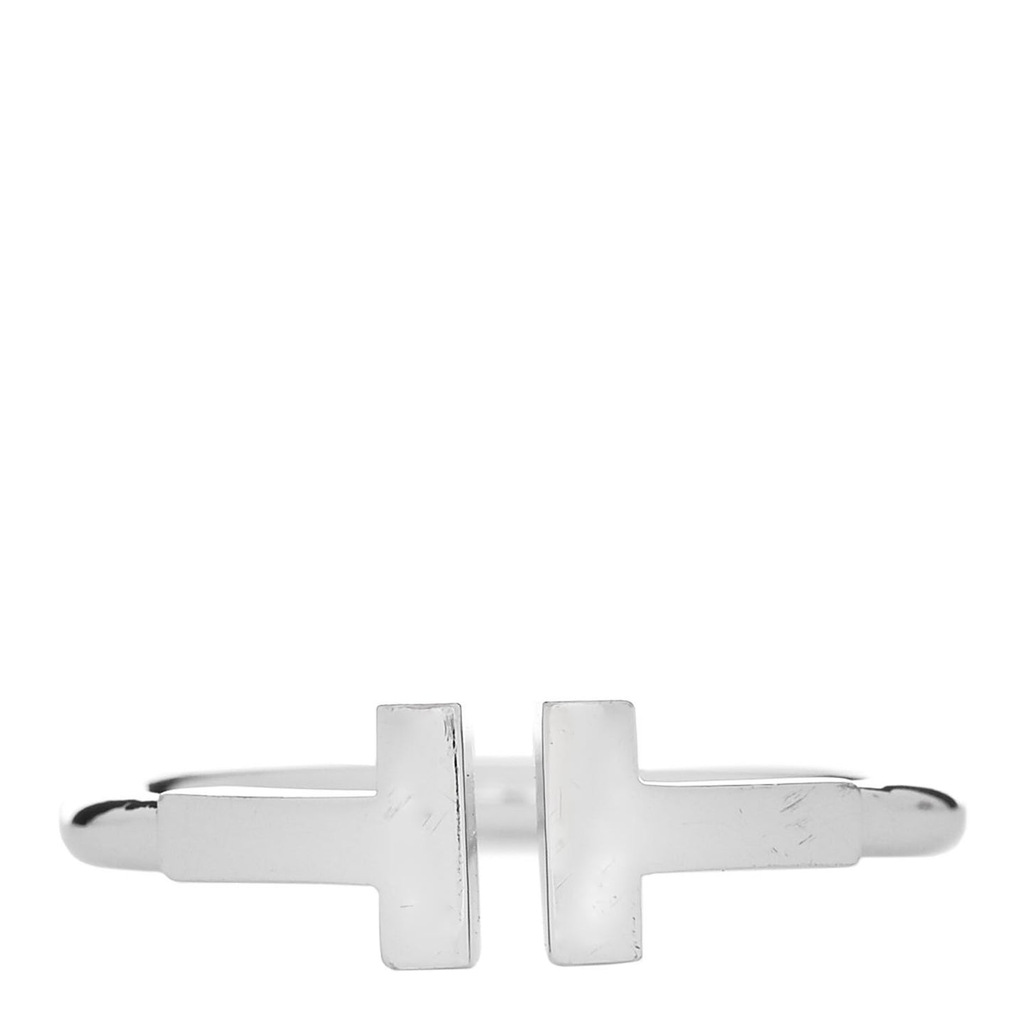 18K White Gold T Wire Ring 52 6
