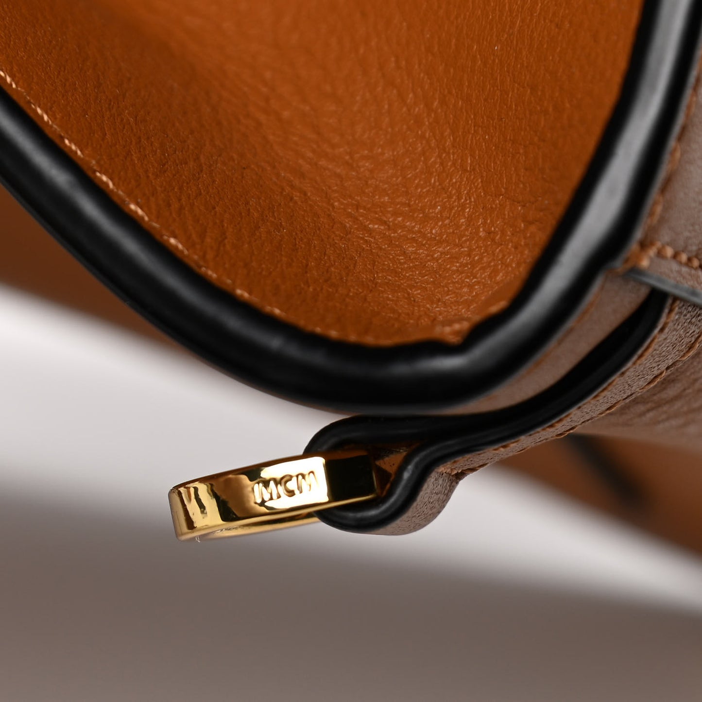 Calfskin Essential Visetos Small Backpack Cognac