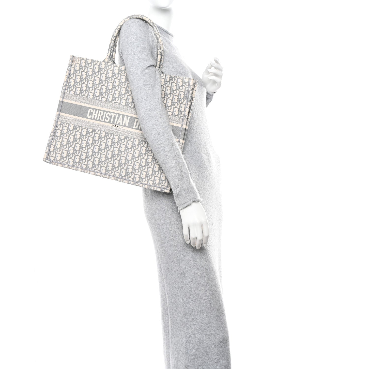 Christian Dior Oblique Large Book Tote Grey 2 of 10