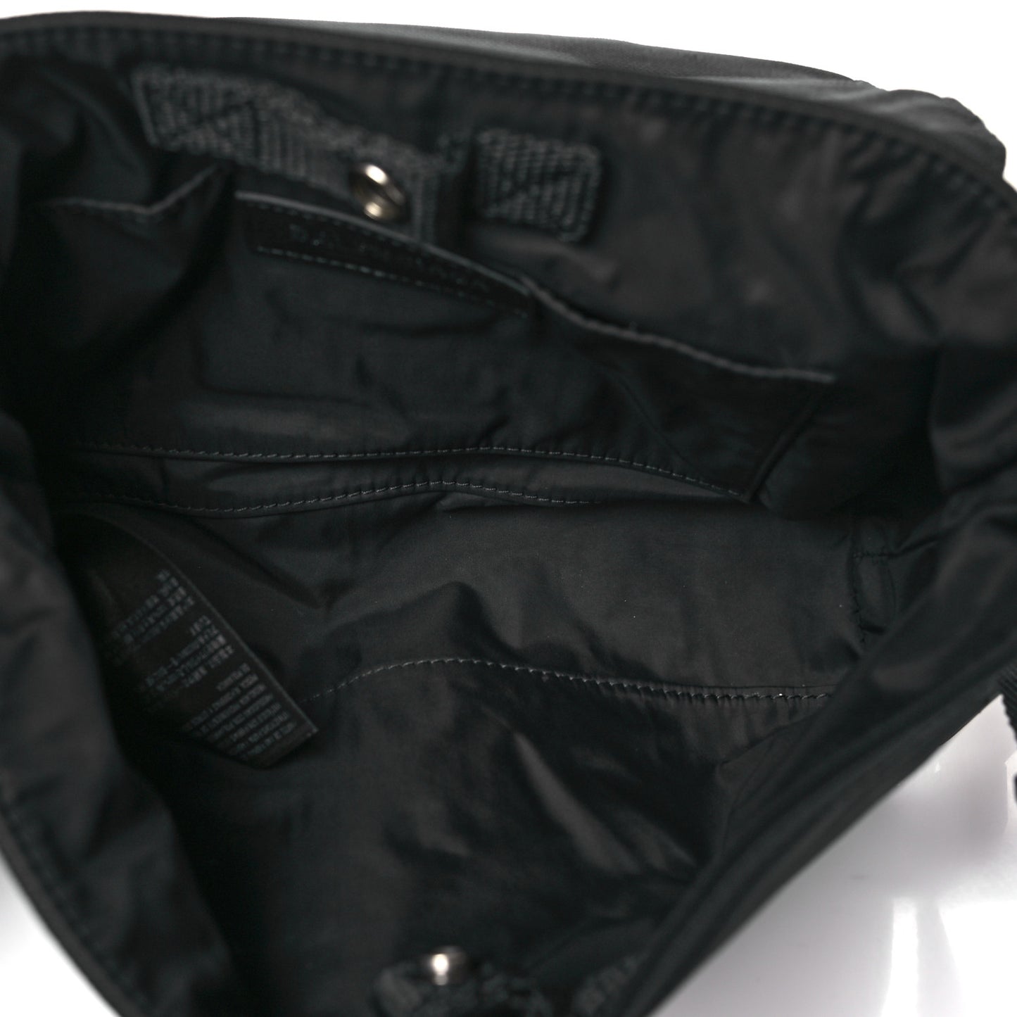 Nylon Logo Embroidered Army Messenger Bag Black