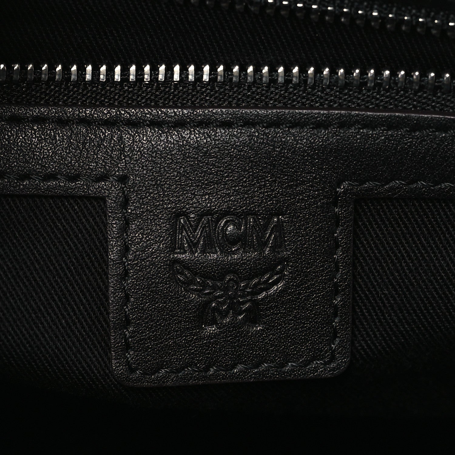 MCM Visetos Small Half Moon Crossbody Bag Black 6 of 9