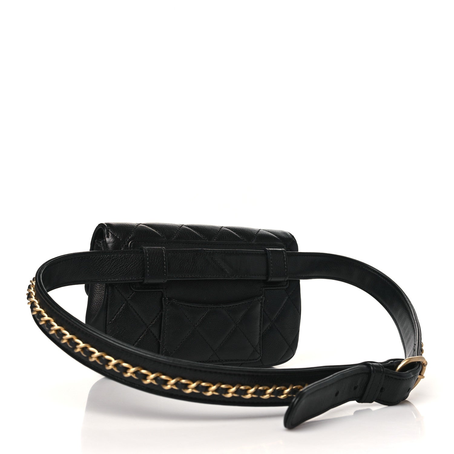 Chanel Calfskin Quilted Flap Waist Bag Black 3 of 10