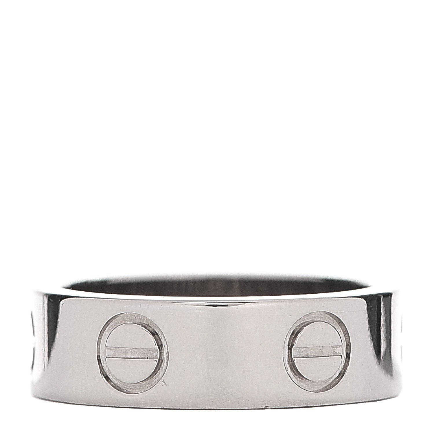 Cartier 18K White Gold 5.5mm LOVE Ring 49 4.75 3 of 5