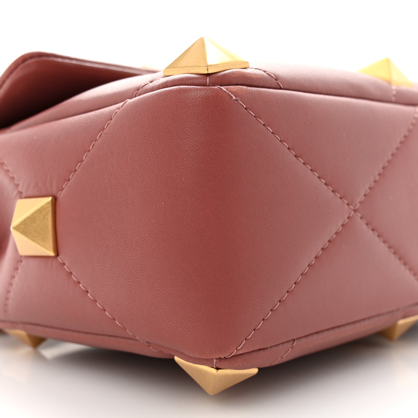 Nappa Medium Roman Stud Shoulder Bag Gingerbread