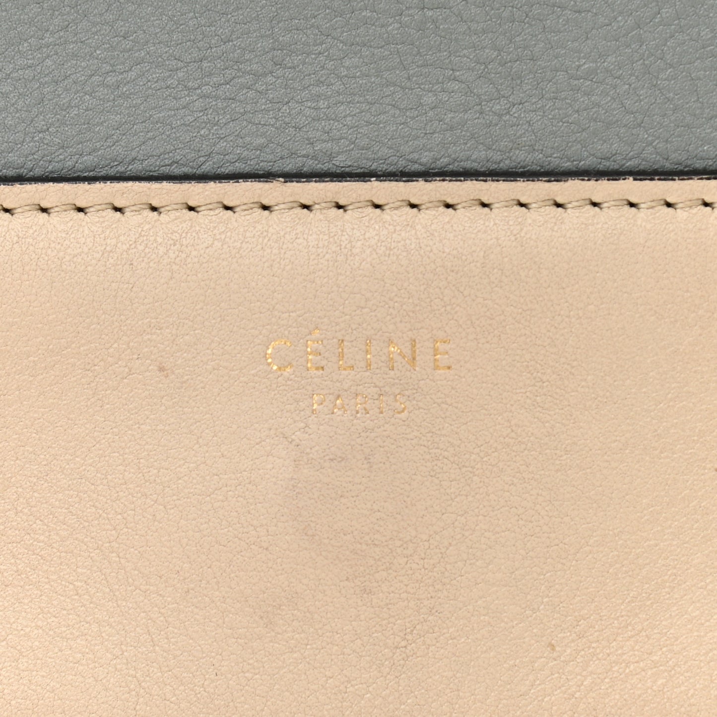 Shiny Smooth Calfskin Medium Frame Shoulder Bag Grege Storm