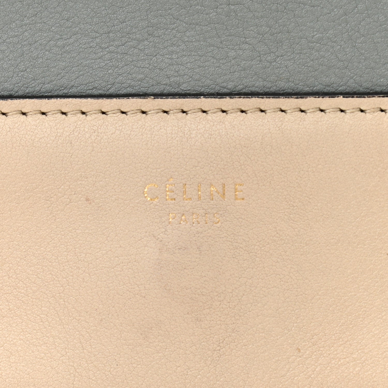 Celine Shiny Smooth Calfskin Medium Frame Shoulder Bag Grege Storm 6 of 19