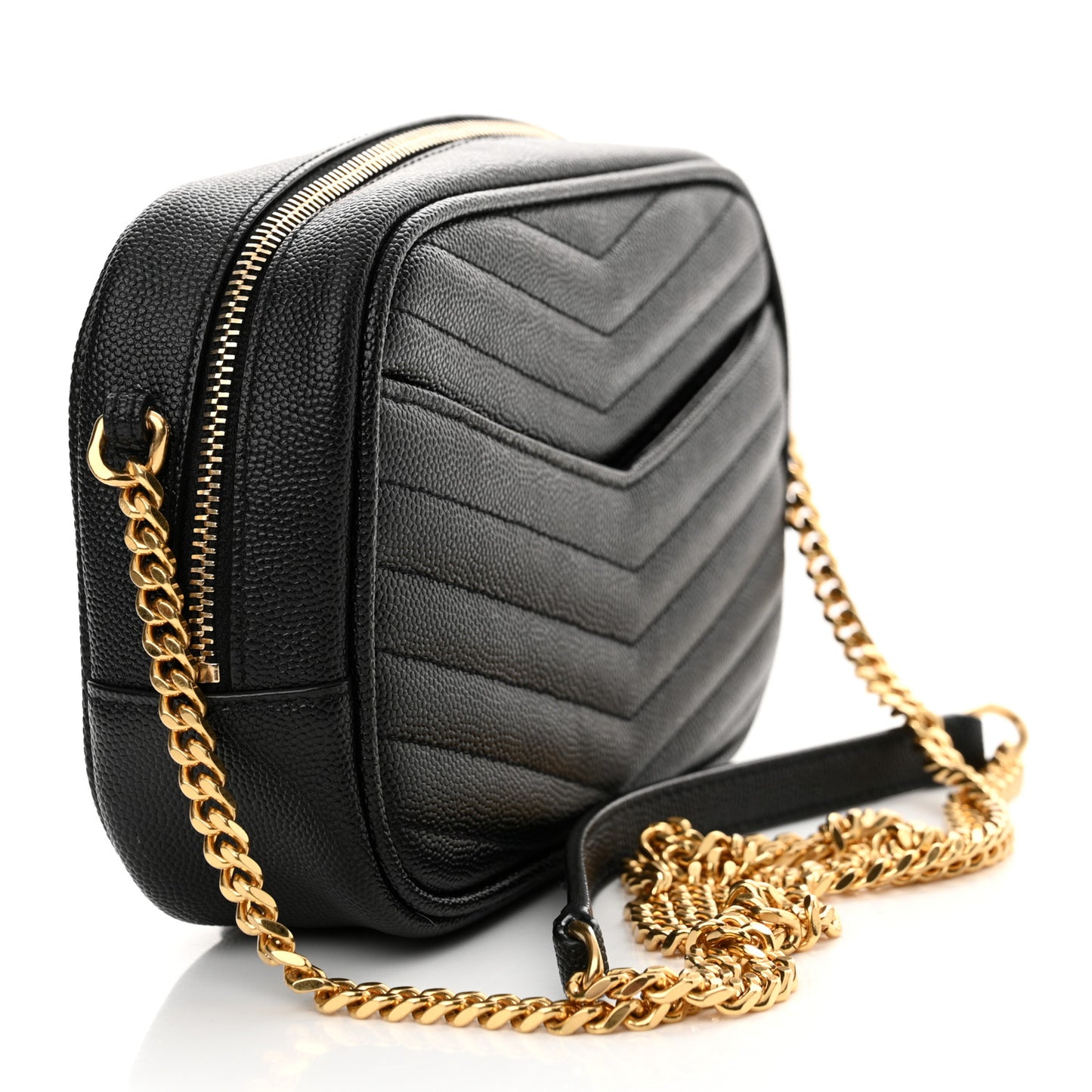 Grain De Poudre Matelasse Monogram Mini Lou Camera Bag Black