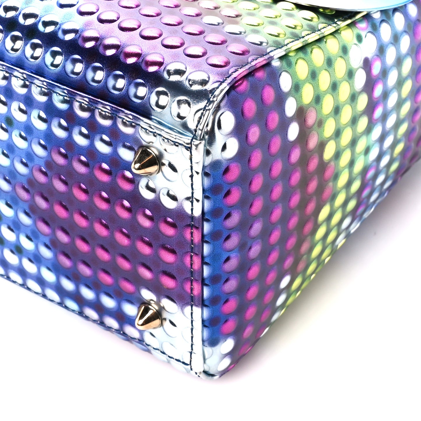 Patent Studded Medium Li Shurui Lady Dior Art Black Multicolor